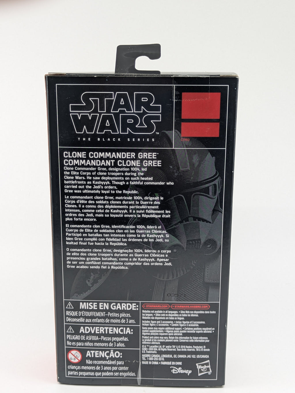 Clone Commander Gree - The Black Series - Signed by Dee Bradley Baker