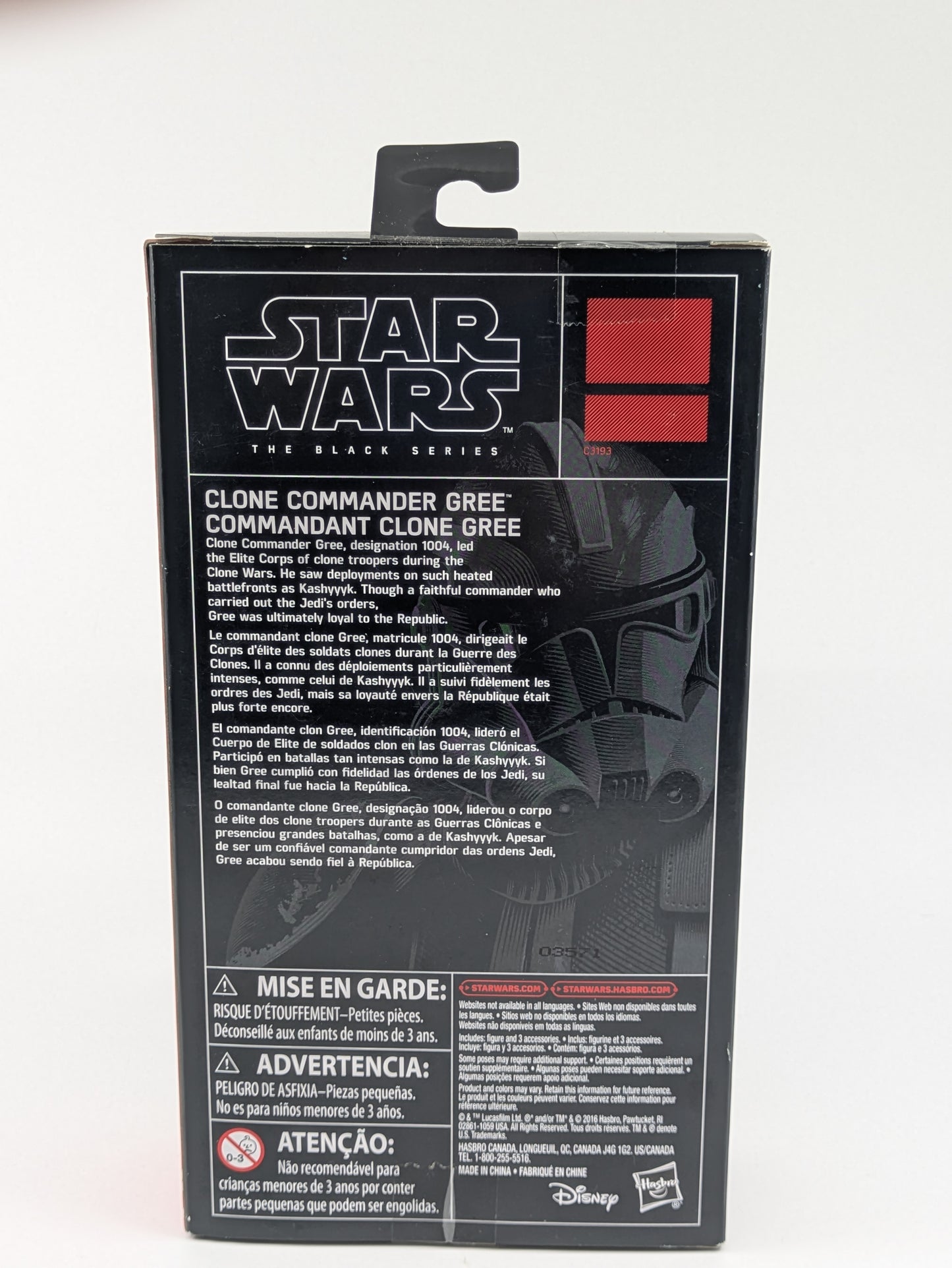 Clone Commander Gree - The Black Series - Signed by Dee Bradley Baker