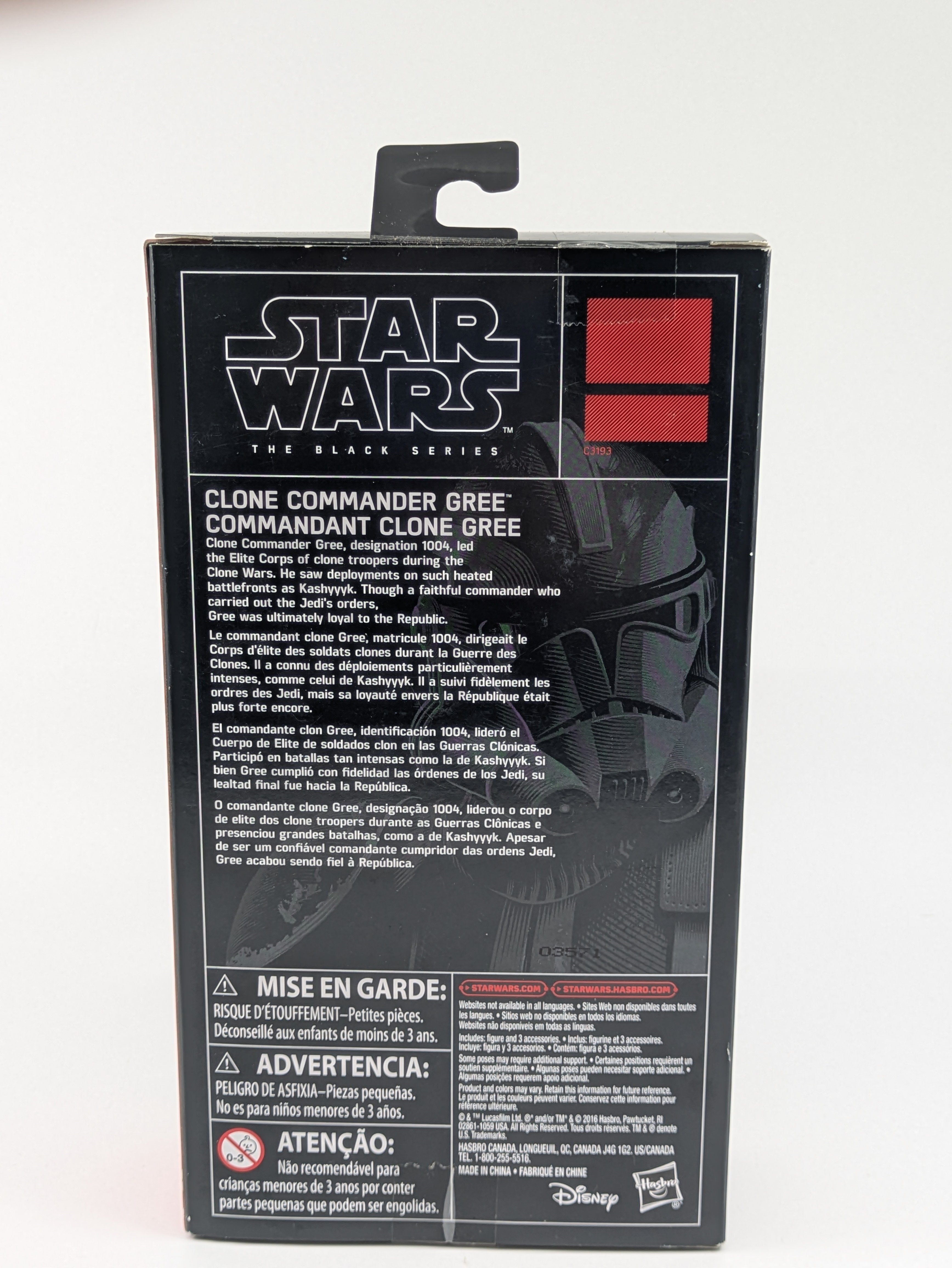 Clone Commander Gree - The Black Series - Signed by Dee Bradley Baker