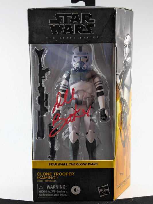 Clone Trooper (Kamino)- The Black Series- The Clone Wars #01 - Signed By Dee Bradley Baker