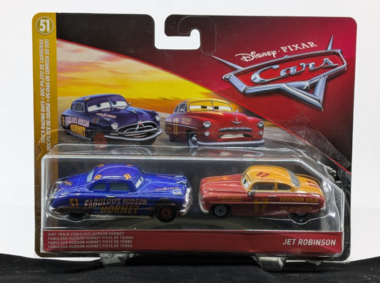 Dirt Track Fabulous Hudson Hornet & Jet Robinson - Pixar Cars