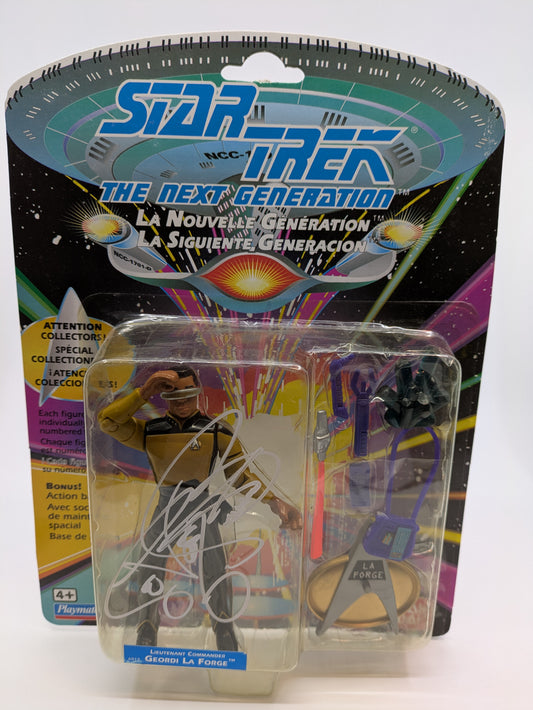 Geordi La Forge - Signed by LeVar Burton English + French