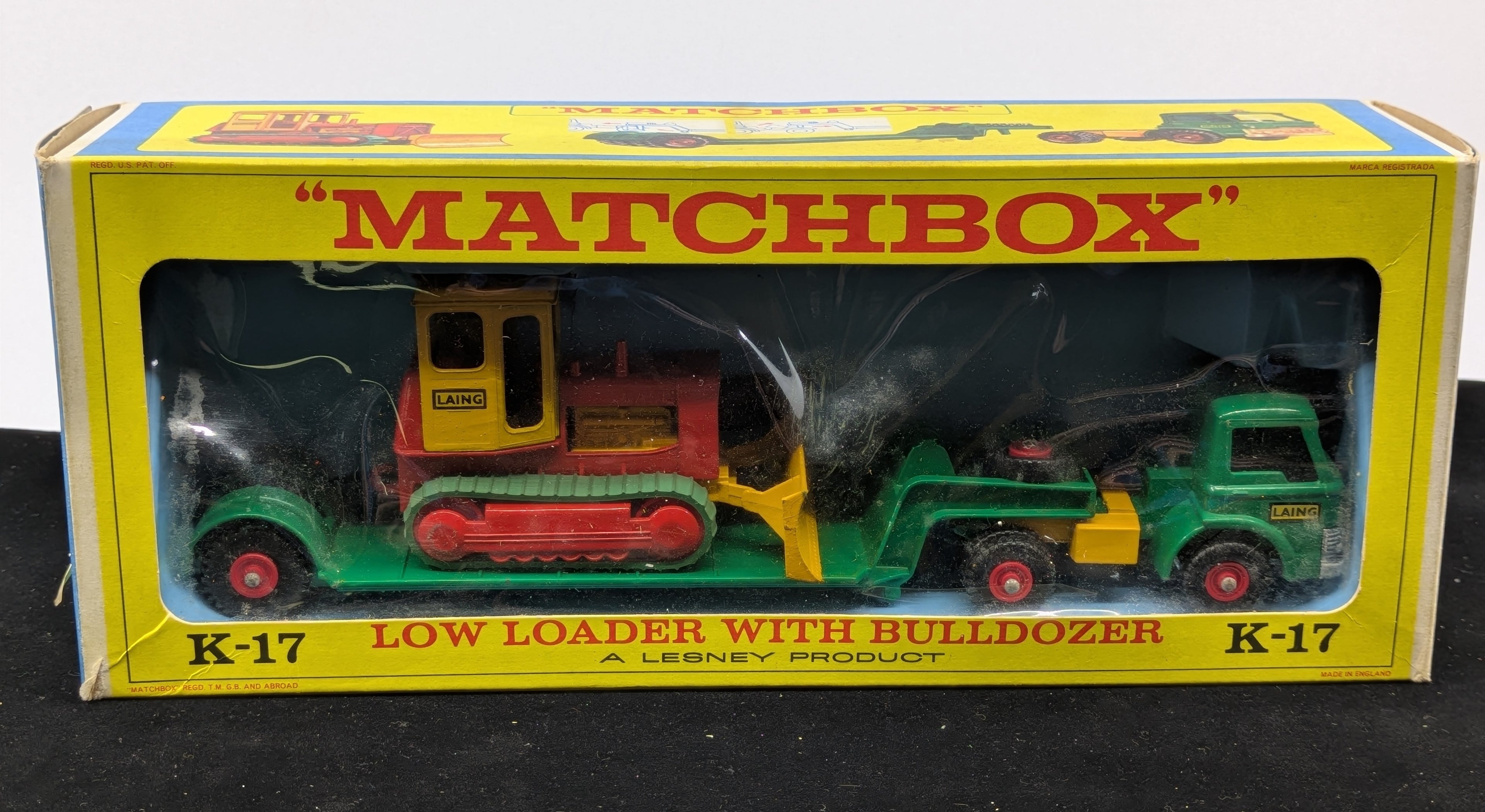Low Loader with Bulldozer - Matchbox K-17