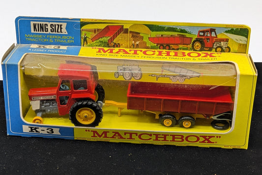 Massey Ferguson Tactor & Trailer - Matchbox - K-3