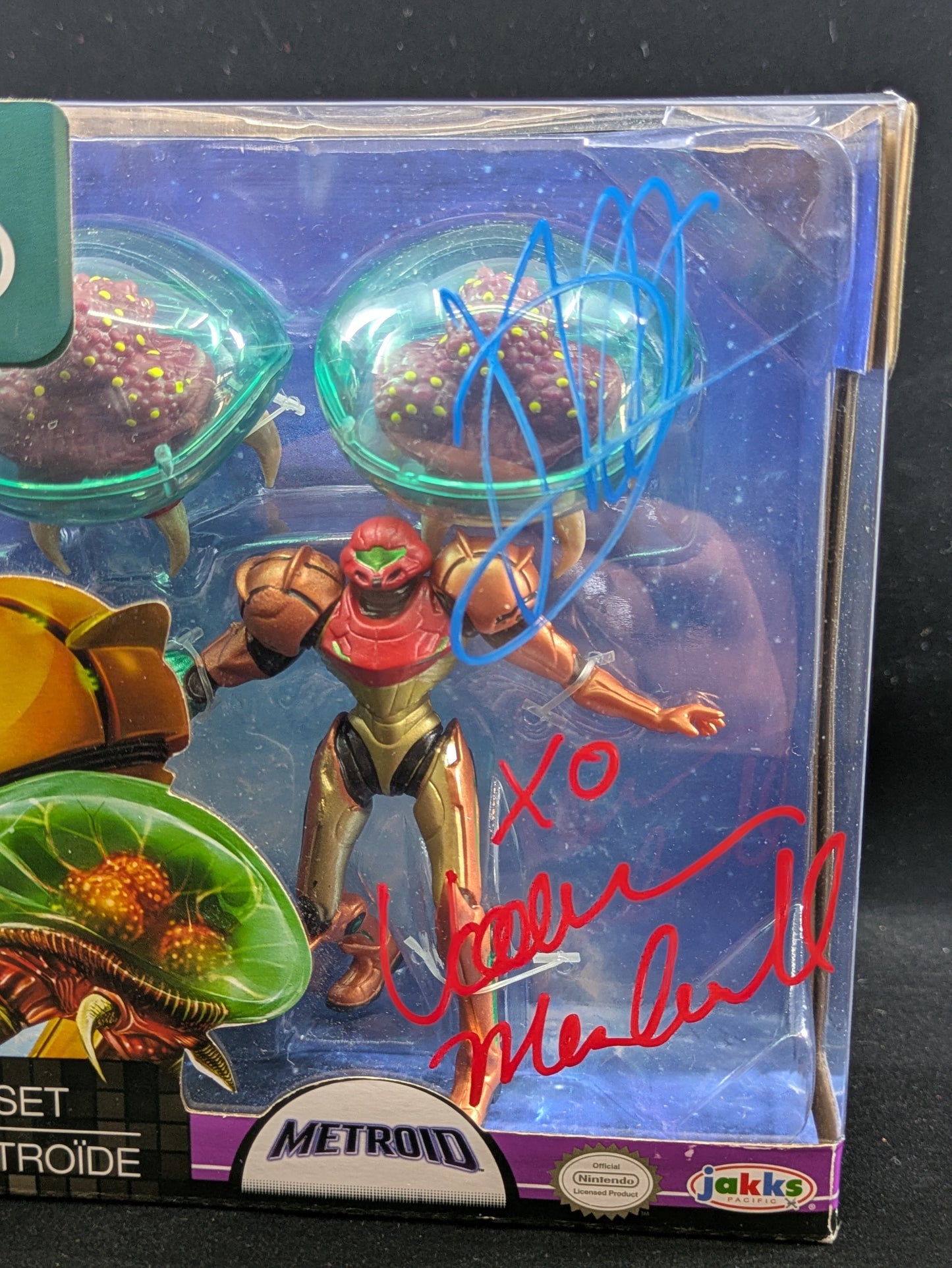 Metroid Set - Samus Aran + 2 Metroid - Signed by Vanessa Marshall