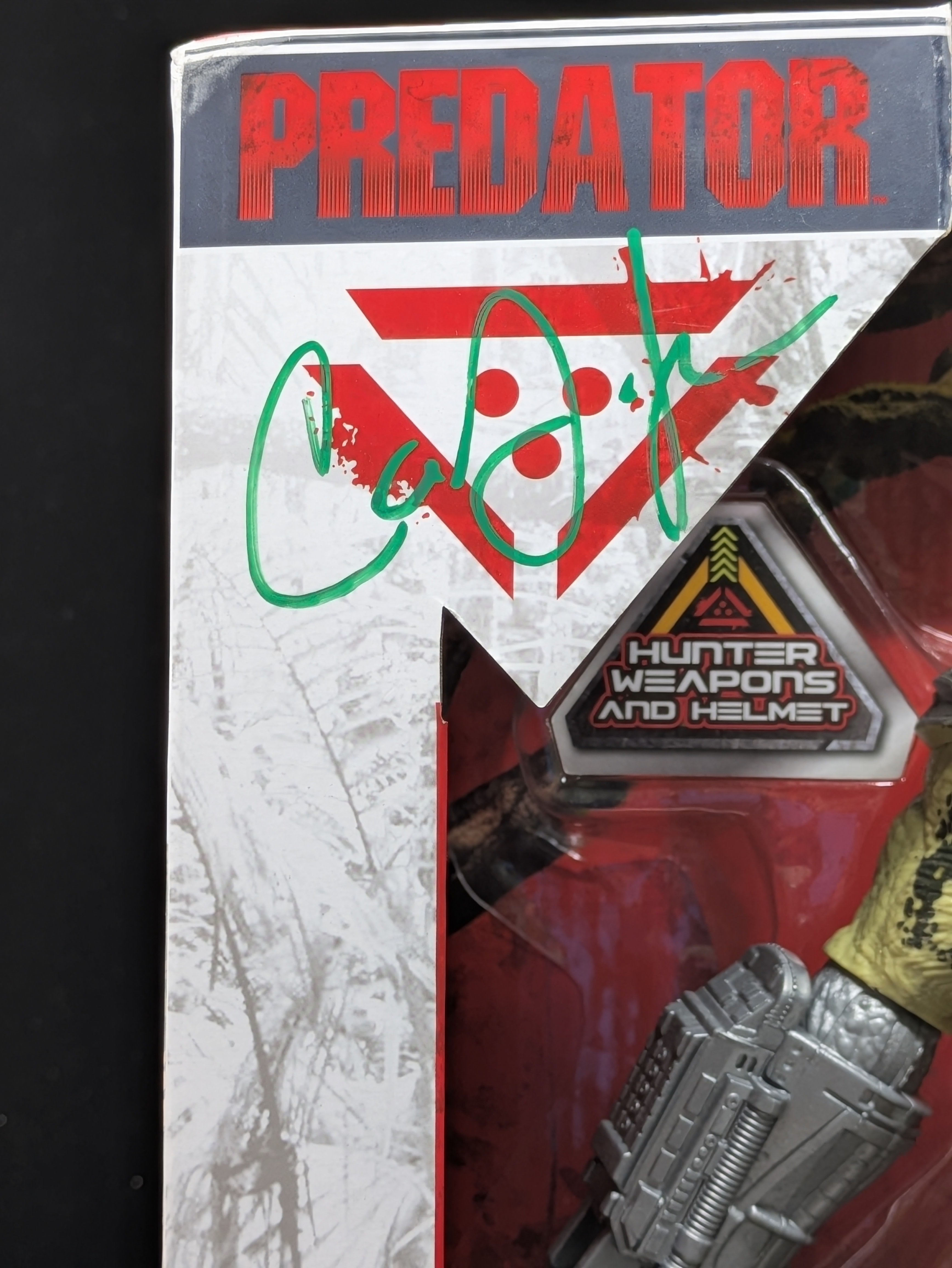 Predator 12 " Posable Battle Action Figure - Lanard - Autographed by Carey Jones