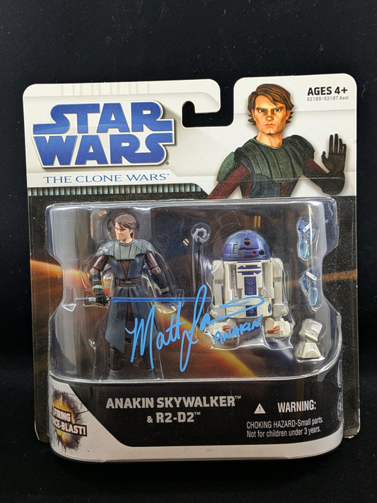 Anakin Skywalker & R2D2 - 3.5 inch- The Clone Wars - Signed by Matt Lanter