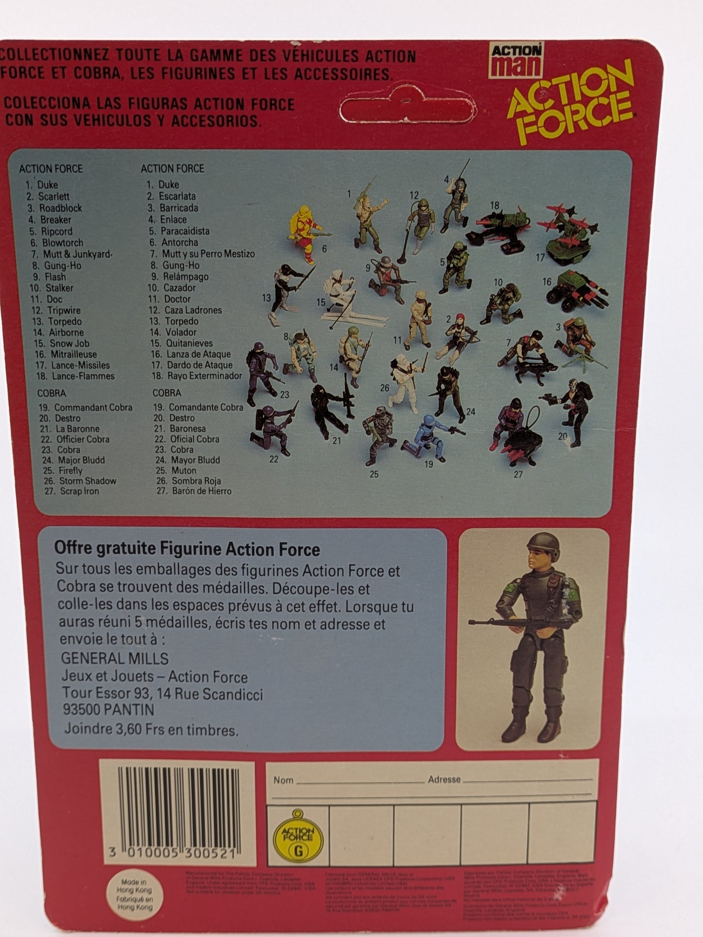 Roadblock - Action Force - Unpunched - French