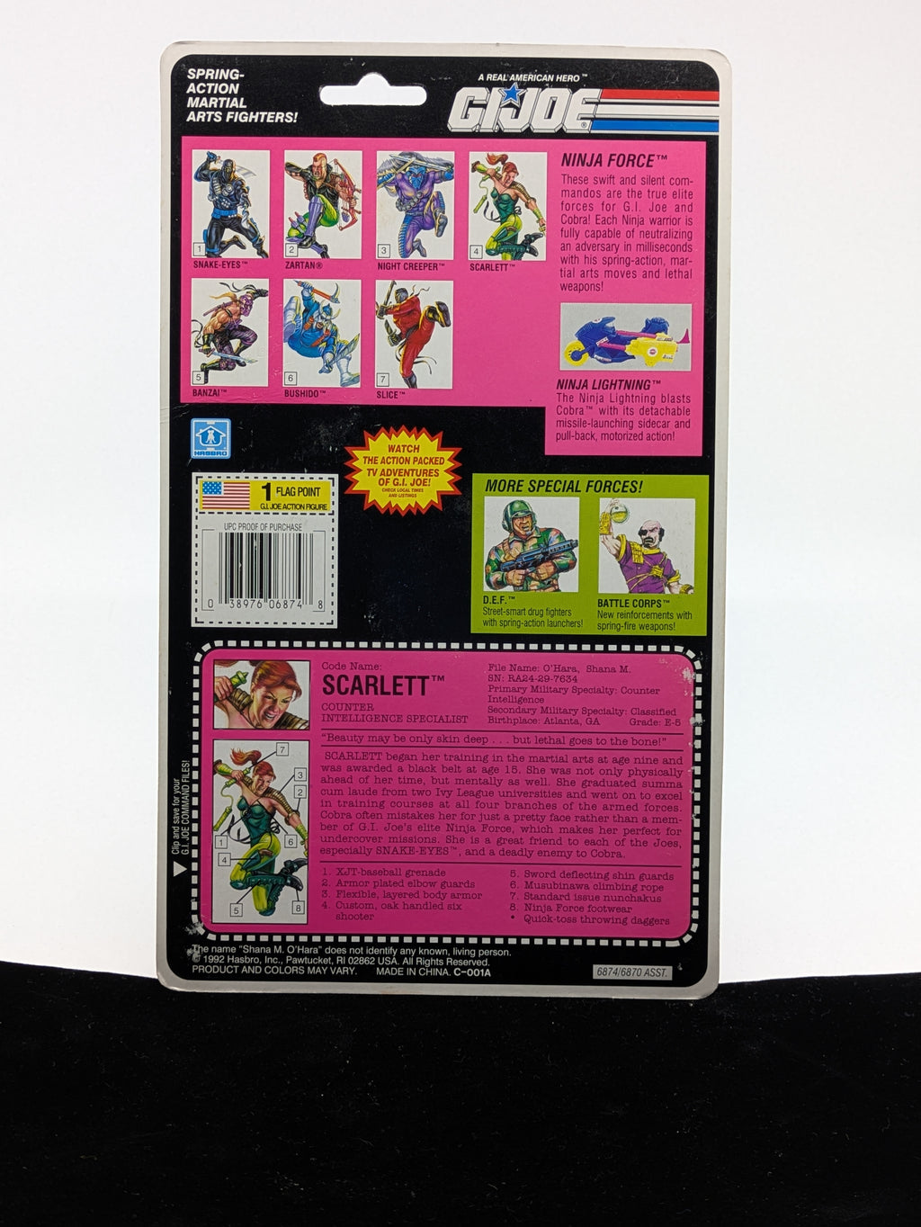 Scarlett - GI Joe Ninja Force - Signed by BJ Ward in Pink