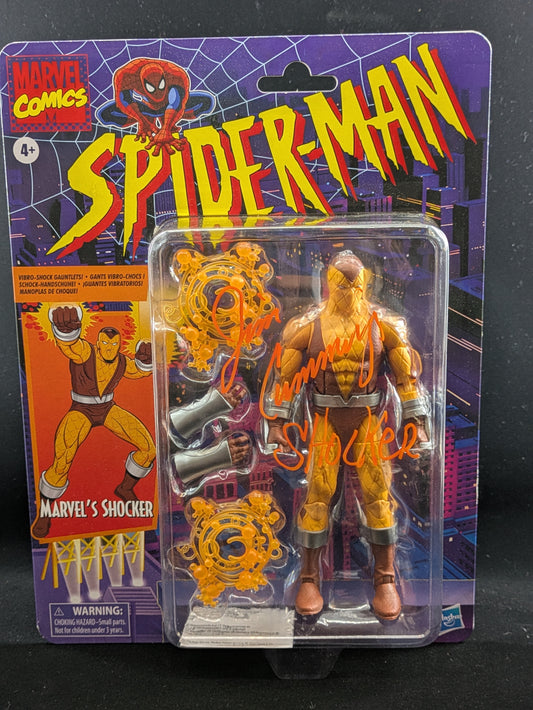 Marvel's Shocker from Spider-Man - Signed by Jim Cummings - Orange ink