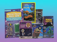 Collection of educational and magic-themed boxes