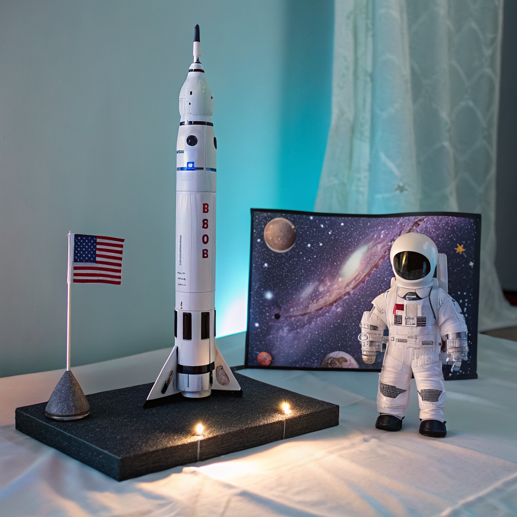 Retro Space Rocket – Pre‑Loved Collectible Model
